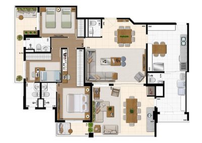 3 suítes – Living Ampliado – Finais 1 e 3
